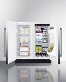 Summit 30" Wide Built-In Refrigerator-Freezer with Stainless Steel Doors