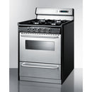 Summit 30" Wide Gas Range, Open Burners 
