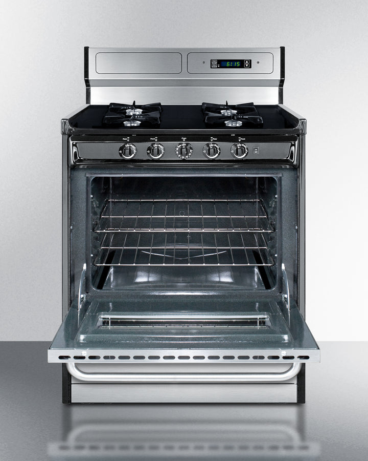 Summit 30" Wide Gas Range, Open Burners 