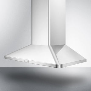 Summit 30" Wide Wall-Mounted Range Hood in Stainless Steel