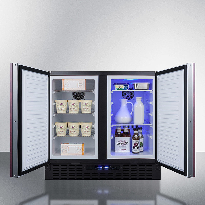 Summit 36" Wide Built-In Refrigerator-Freezer with Integrated Door Frame