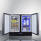 Summit 36" Wide Built-In Refrigerator-Freezer with Integrated Door Frame