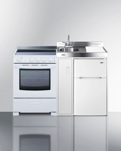 Summit 54" Wide All-in-One Kitchenette with Electric Range Front