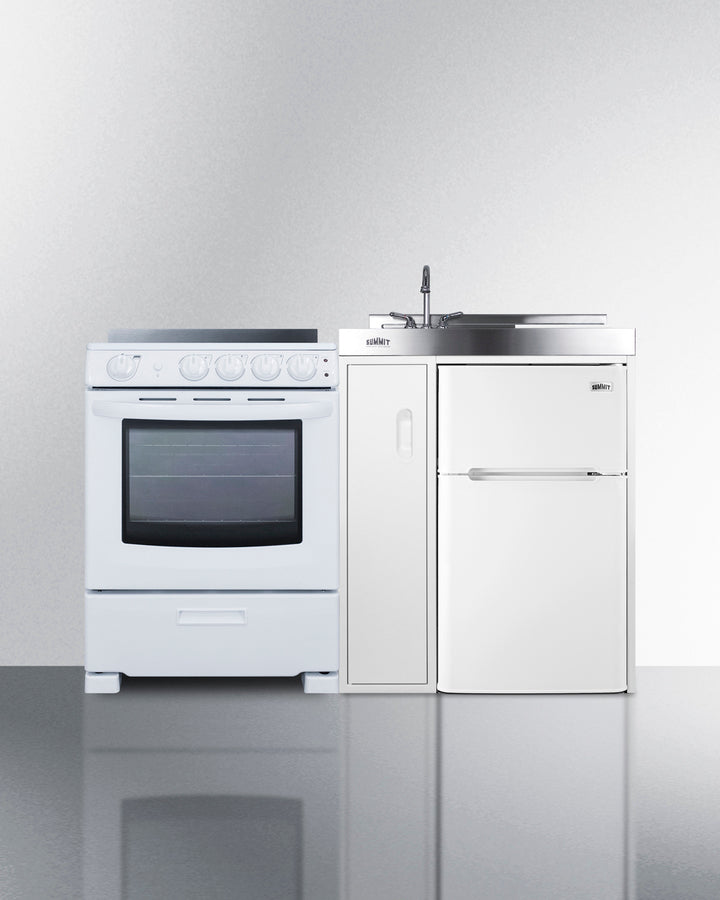 Summit 54" Wide All-in-One Kitchenette with Electric Range Front