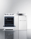 Summit 54" Wide All-in-One Kitchenette with Gas Range Open