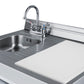 Summit 60" Wide All-in-One Kitchenette with Electric Coil Range sink and Faucet