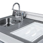 Summit 60" Wide All-in-One Kitchenette with Electric Coil Range Sink and Faucet