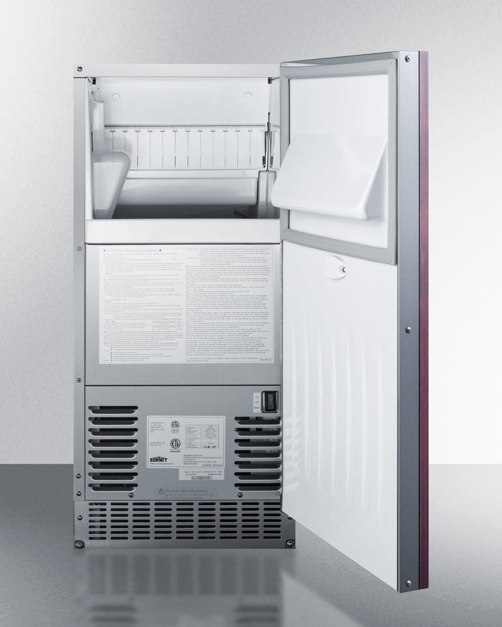 Summit 62 lb. Clear Outdoor Icemaker Open