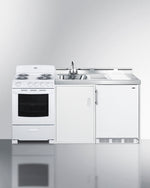 Summit 72" Wide All-in-One Kitchenette with Electric Coil Range Front