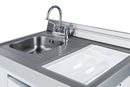Summit 72" Wide All-in-One Kitchenette with Electric Coil Range Sink and Faucet