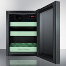 Summit BeautiFridge Cosmetics Cooler with Mint Shelving and Tinted Glass Door