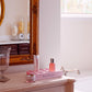 Summit BeautiFridge Cosmetics Cooler with Pink Shelving and Glass Door