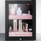 Summit BeautiFridge Cosmetics Cooler with Pink Shelving and Glass Door