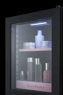 Summit BeautiFridge Cosmetics Cooler with Pink Shelving and Glass Door