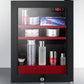 Summit BeautiFridge Cosmetics Cooler with Ruby Shelving and Glass Door