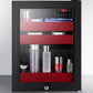Summit BeautiFridge Cosmetics Cooler with Ruby Shelving and Glass Door