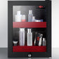 Summit BeautiFridge Cosmetics Cooler with Ruby Shelving and Glass Door