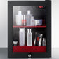 Summit BeautiFridge Cosmetics Cooler with Ruby Shelving and Glass Door