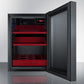 Summit BeautiFridge Cosmetics Cooler with Ruby Shelving and Tinted Glass Door