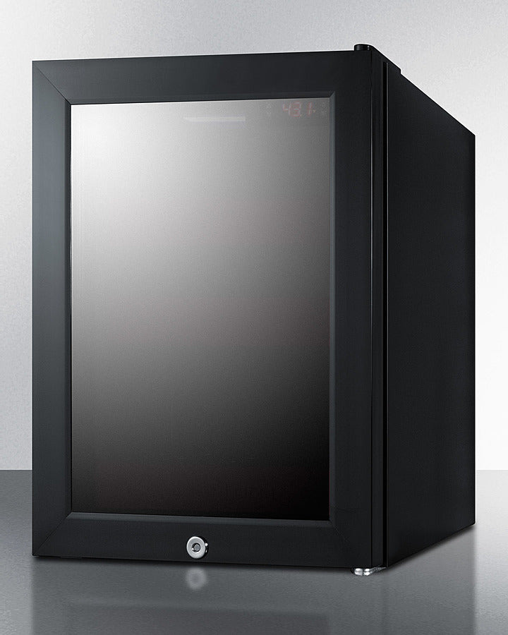 Summit BeautiFridge Cosmetics Cooler with Ruby Shelving and Tinted Glass Door