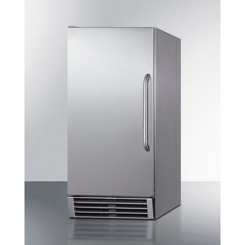 Summit Built-In 50 lb. Clear Icemaker Complete Stainless Steel Exterior