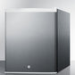 Summit Compact Built-In All-Refrigerator with Digital Thermostat and Stainless Steel Exterior Angle