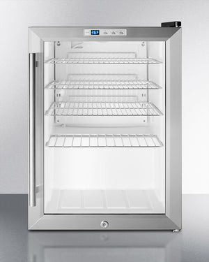 Summit Compact Built-In Glass Door Beverage Center