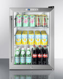 Summit Compact Built-In Glass Door Beverage Center