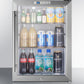 Summit Compact Built-In Glass Door Beverage Center