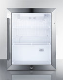 Summit Compact Countertop Beverage Center with Stainless Steel Cabinet