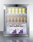 Summit Compact Countertop Beverage Center with Stainless Steel Cabinet