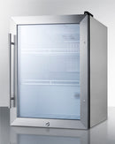 Summit Compact Countertop Beverage Center with Stainless Steel Cabinet