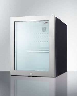 Summit Compact Glass Door Minibar with Front Lock