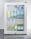 Summit Compact Glass Door Minibar with Front Lock