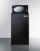 Summit Compact Refrigerator-Freezer-Microwave Combination Unit With Automatic Defrost and Black Finish