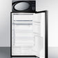 Summit Compact Refrigerator-Freezer-Microwave Combination Unit With Automatic Defrost and Black Finish