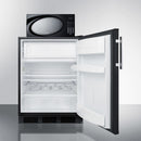 Summit Compact Refrigerator-Freezer-Microwave Unit With Dual Evaporator Cooling and Black Exterior Finish