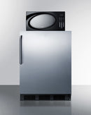 Summit Compact Refrigerator-Freezer-Microwave Unit With Dual Evaporator Cooling and Stainless Steel Door