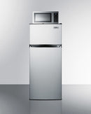 Summit Frost-Free Refrigerator-Freezer-Microwave Combination Unit in Stainless Steel