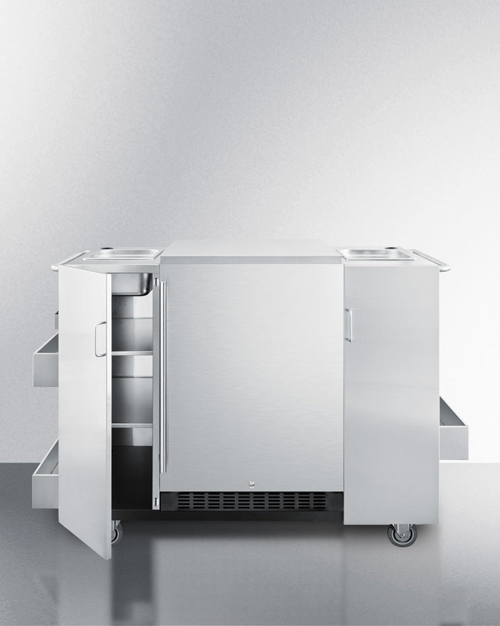 Summit Outdoor Cart with Refrigerator