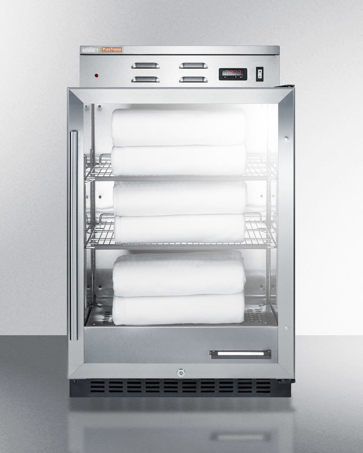 Summit PureTherm 24" Wide Single Chamber Blanket Warmer with Stainless Steel Interior