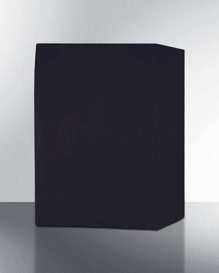 Summit Shallow Depth 24" Wide Outdoor Built-In All-Refrigerator With Slide-Out Storage Compartment 