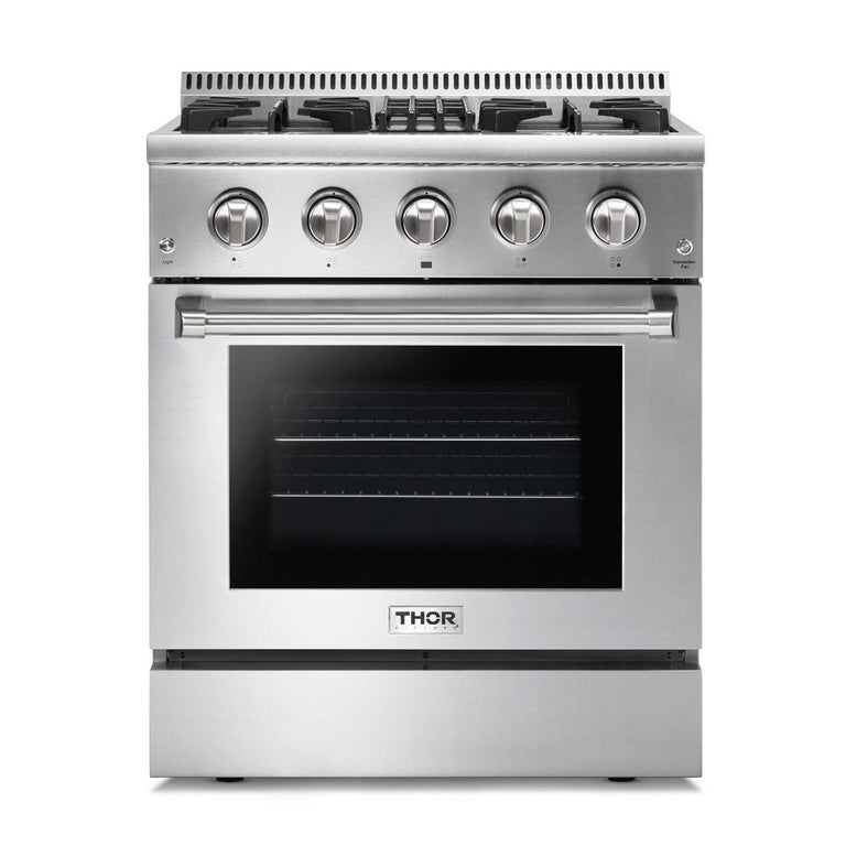 Thor Kitchen 30 in. Gas Burner/Electric Oven Range in Stainless Steel