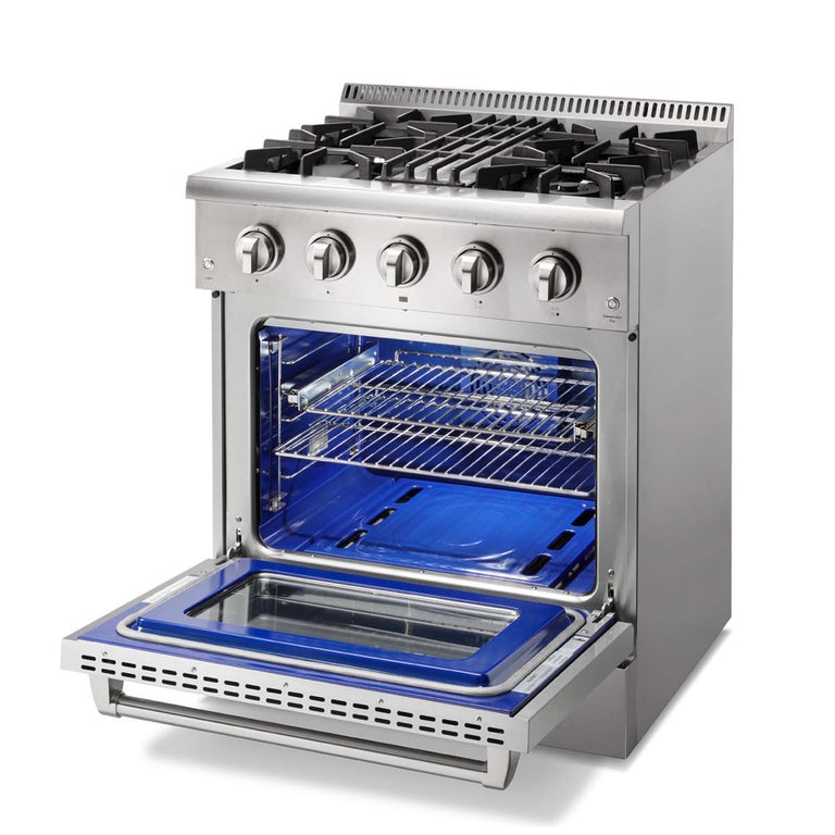 Thor Kitchen 30 in. Gas Burner/Electric Oven Range in Stainless Steel