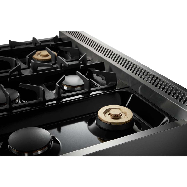 Thor Kitchen 36 in. Gas Burner/Electric Oven Range in Stainless Steel 