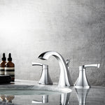 Vinnova Abbie Two-Handle 8-Inch Widespread Bathroom Faucet Polished Chrome Finish with Basin